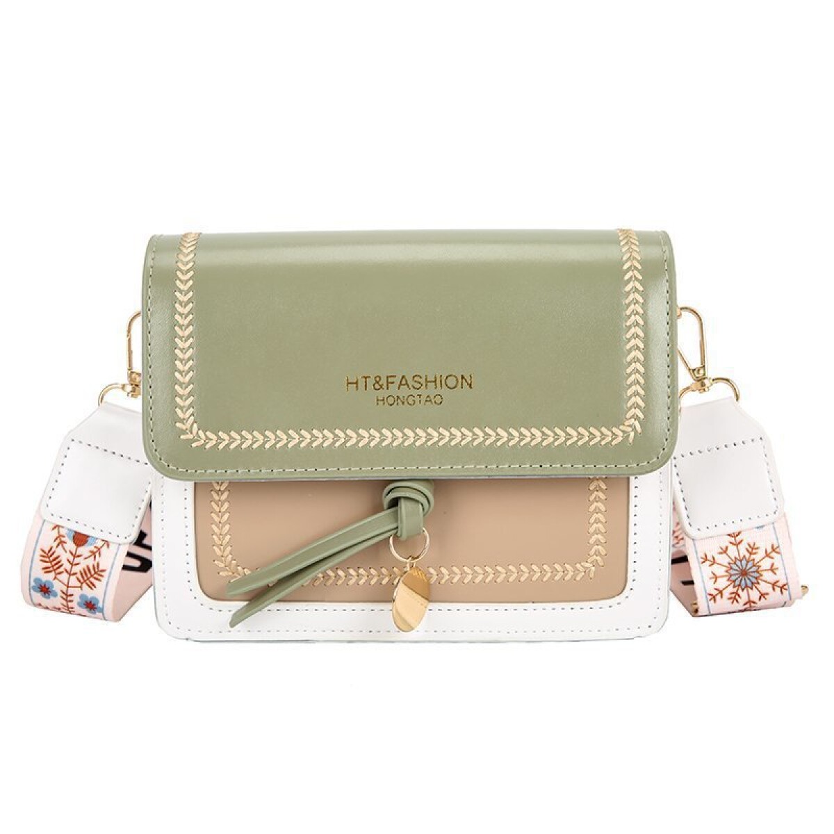 Cartera De Dama Estilo Indie - Verde 