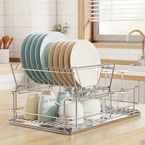 Escurridor Seca Platos Vajilla Acero inoxidable Y Cubiertos Mesada Cocina De 2 Niveles Imback Escurridor Seca Platos Vajilla Acero inoxidable Y Cubiertos Mesada Cocina De 2 Niveles Imback