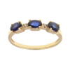Anillo de oro amarillo 18k con zafiros y brillantes N8902 Anillo de oro amarillo 18k con zafiros y brillantes N8902