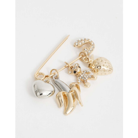 Prendedor Con Strass Combinacion Bicolor