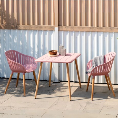 SILLA NASSAU CARVER Silla De Exterior RUSTICO Nassau Carver Patas De Eucalipto - Rosa