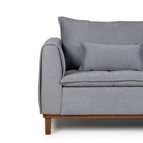 Sofá Lorenzo - Tela Microfibra - 3 cuerpos AA-13 (Gris)