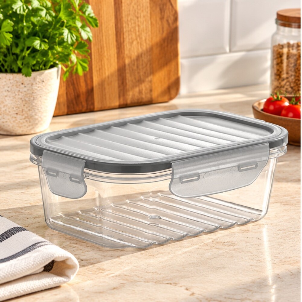Vianda transparente 1.7 L 21.5x15.9x8 cm QLUX IDEA Vianda transparente 1.7 L 21.5x15.9x8 cm QLUX IDEA