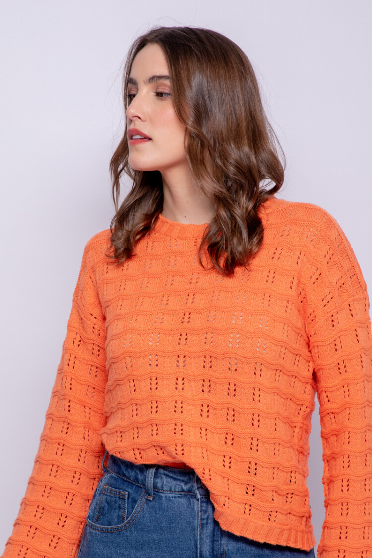 SWEATER CLAVIA Coral Oscuro