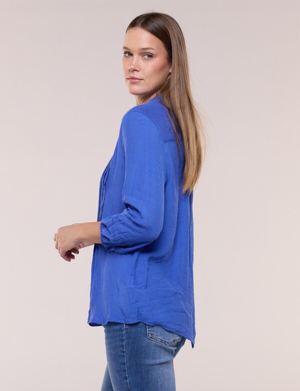 Blusa Con Alforzas En Delantero Y Botones ROYAL