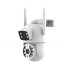 Cámara Seguridad Dual Domo Exteriores App Vision Nocturna Variante Color Blanco