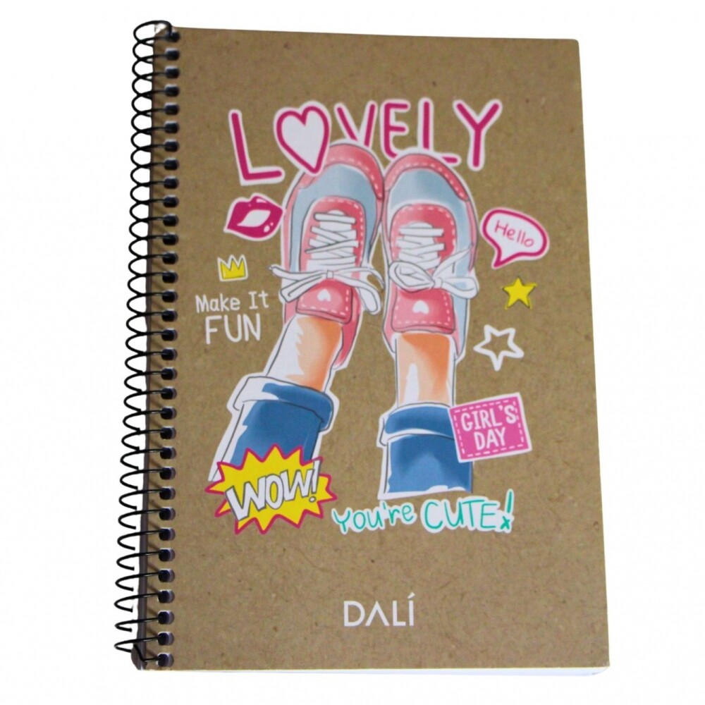 CUADERNO A5 DALI 70 HOJAS TAPA LOVELY