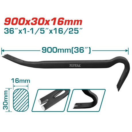 U¥A ACERO FORJADA 90CM TOTAL INDUSTR U¥A ACERO FORJADA 90CM TOTAL INDUSTR