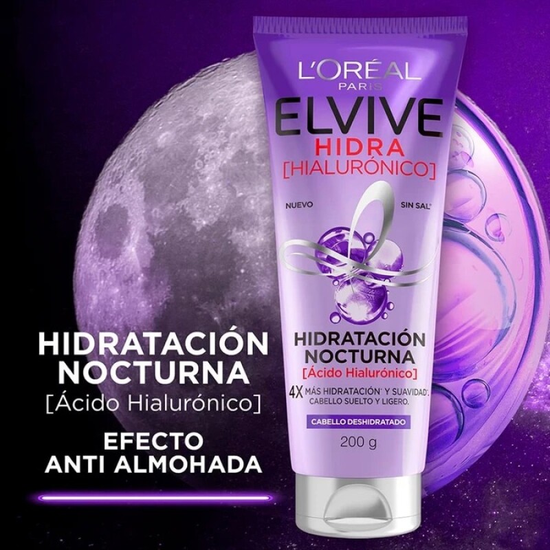 Crema Nocturna para Cabello Elvive Hidra Hialurónico 200ml Crema Nocturna para Cabello Elvive Hidra Hialurónico 200ml