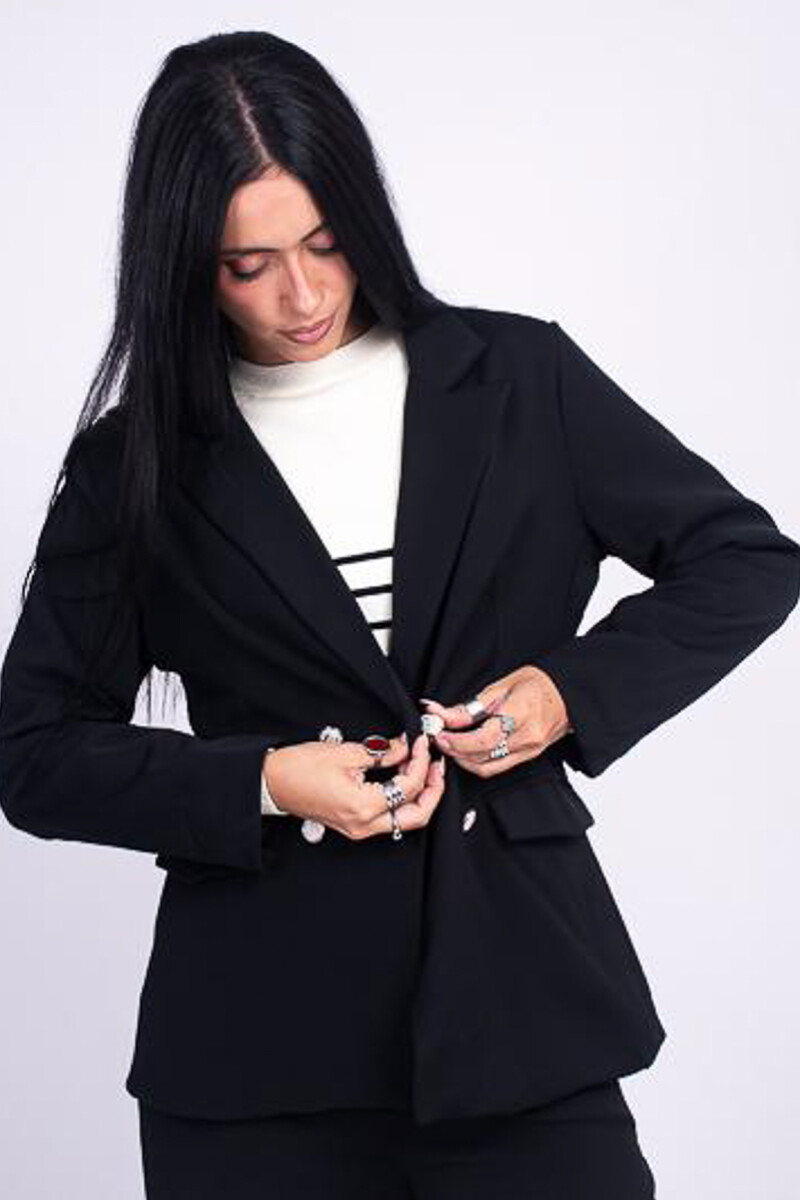 Blazer 4 botones Negro