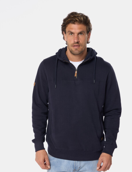 CANGURO DE FELPA MEDIO CIERRE Azul