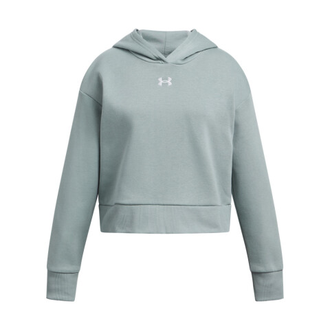 UA Rival Fleece Crop Hoodie-PPL GRN-348