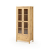Cristalero 2 Puertas 1 Cajón Material Natural - Mari Miel