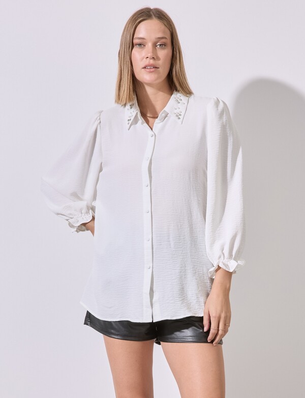 Camisa Perlas BLANCO