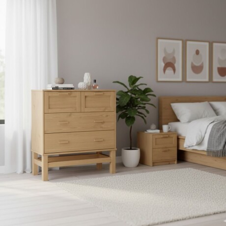 CÓMODA CAJONERA GUARDARROPA 4 CAJONES EN MADERA MACIZA CÓMODA CAJONERA GUARDARROPA 4 CAJONES EN MADERA MACIZA