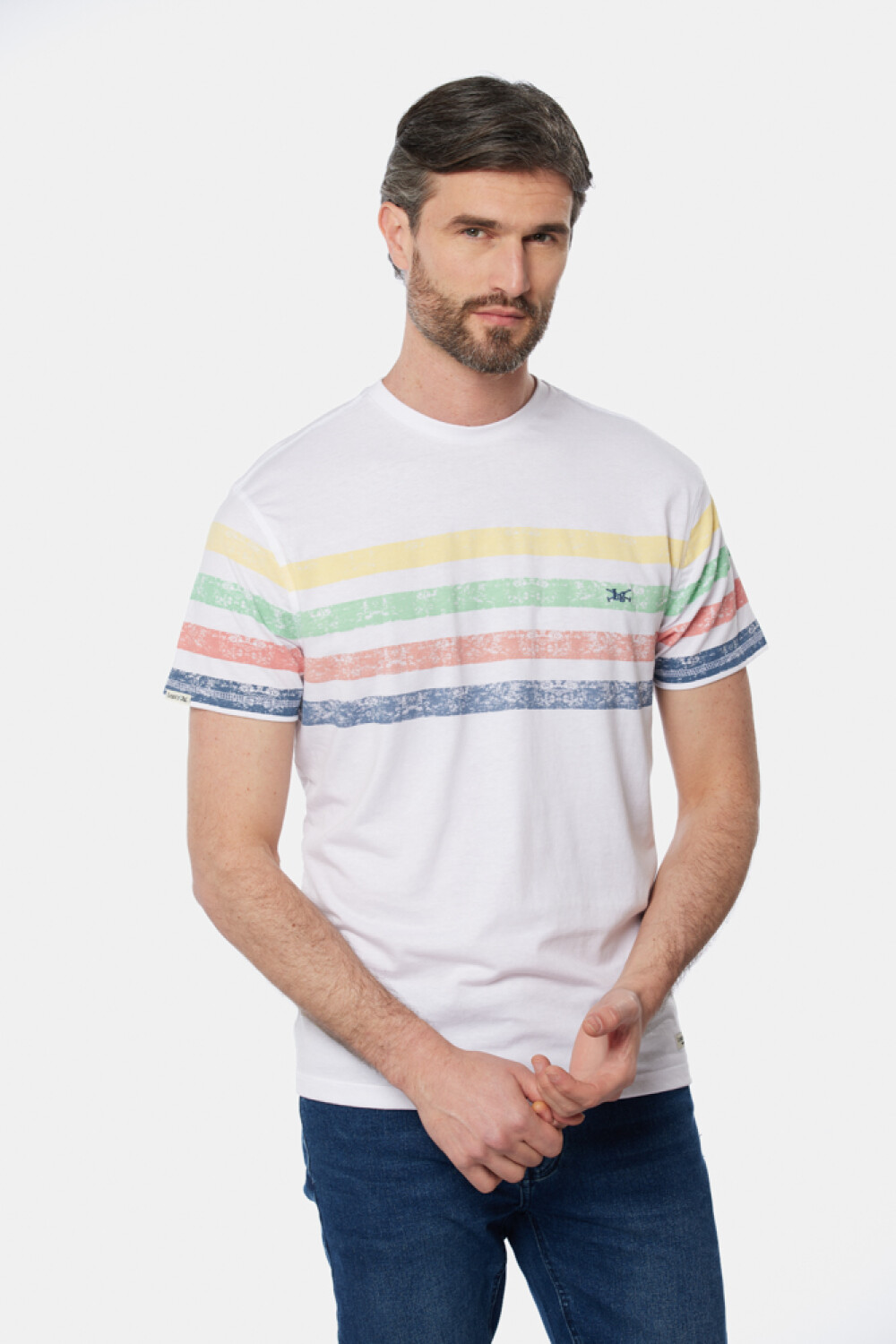 REMERA RAYADA Blanco