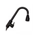 Grifo de cocina gourmet extensible de una sola manija Negro Mate