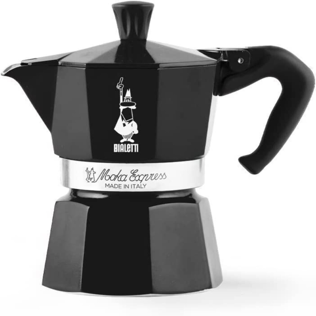 Cafetera Bialetti Aluminio Negra 3 Pocillos - NEGRO 