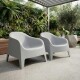 Set de 2 Silla Plastico Skarpo Jardin Liso Gris