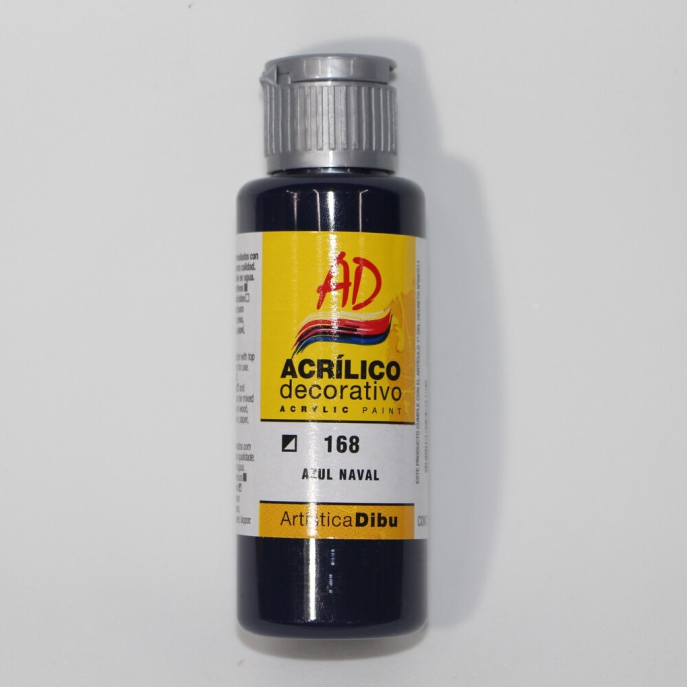 PINTURA ACRILICA ARTISTICA DIBU 60 ML. DIFERENTES COLORES COLOR AZUL NAVAL 168