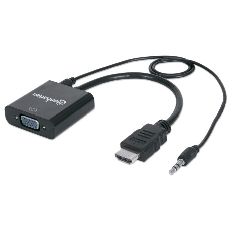 Adaptador HDMI M a VGA H c/audio Bolsita | Manhattan 3510