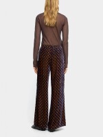 Pantalón Aterciopelado Con Estampado De Círculos multicolor