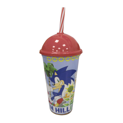 Vaso Plástico Milkshake con Pajita Sonic 500 ml U