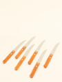 Cuchillo Mango Madera, 6un. Color Unico