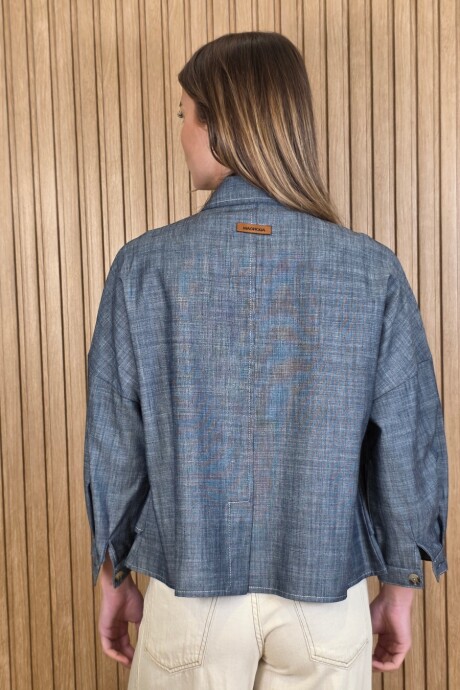 Sobrecamisa Greta Azul Melange