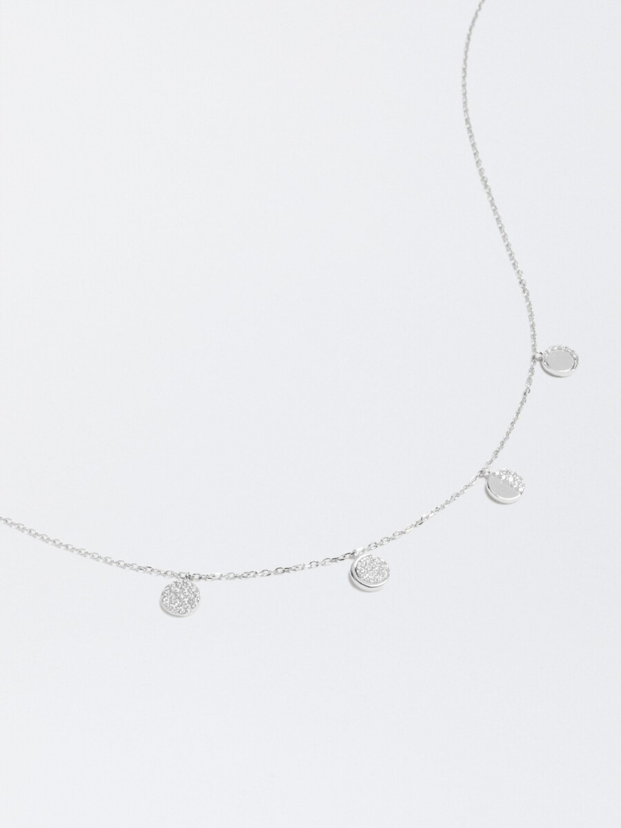 Collar De Plata 925 Con Circonitas plateado