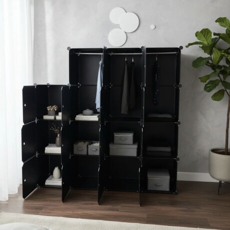 Armario Plástico Lumax 15 Puertas Desmontable Portátil Blanco