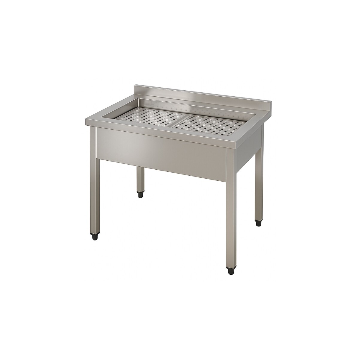 Mesada de Lavado de 1 Pileta con Drenaje de Acero Inoxidable 120 x 60 x 85 cm 