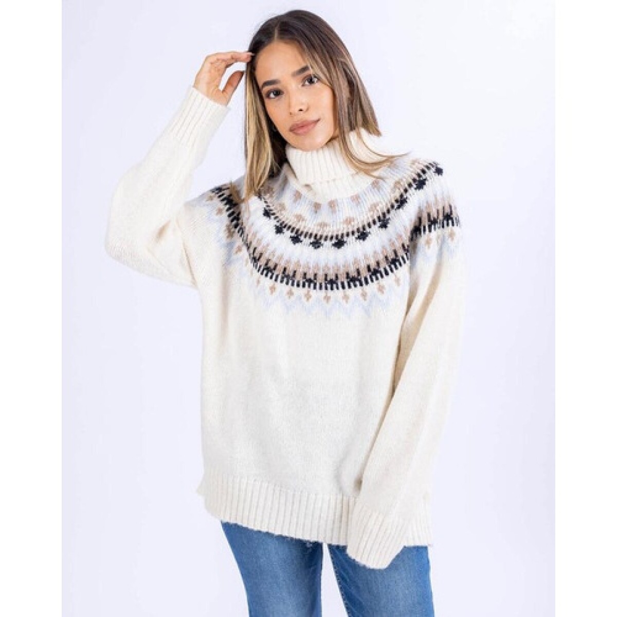 Buzo para dama cuello tortuga UFO Aldea Celeste 