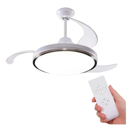 Ventilador de Techo Retráctil Luz Led BLANCO