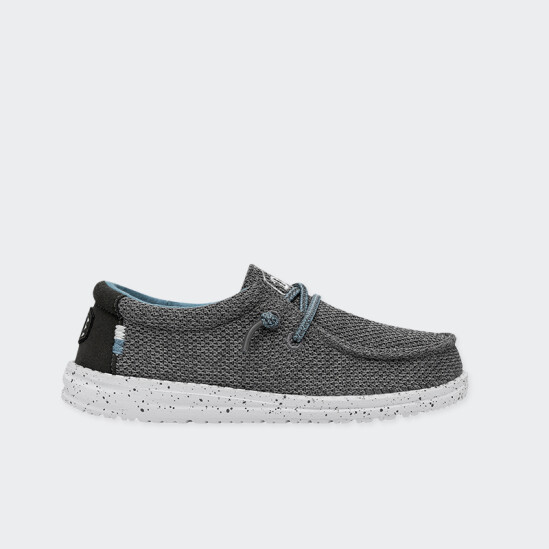 Calzado Hey Dude Wally Youth Sox Gris