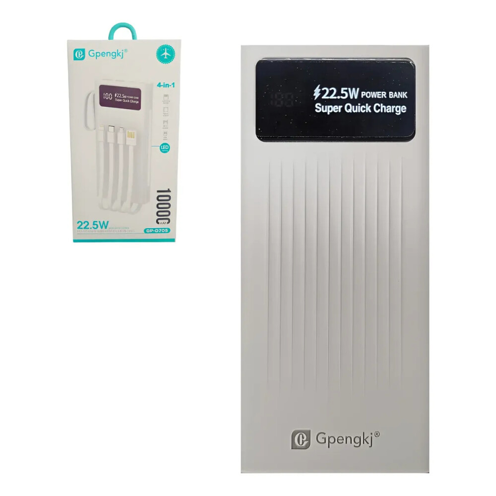Power bank, banco de energia de 10.000 mAh de carga rápida Blanco