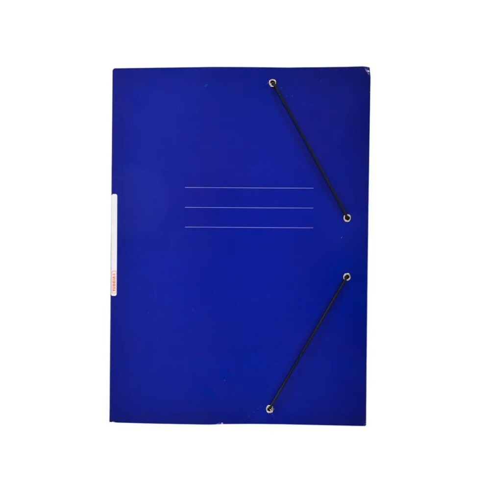 Carpeta Con Elástico Oficio Teoría+ Plastificada Azul #Carpeta Con Elástico Oficio Teoría+ Plastificada Azul