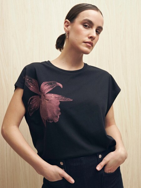 T-SHIRT ALLIE IDIA NEGRO