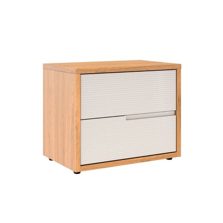 Mesa de Luz Concept - 2 Cajones Freijo y Off White