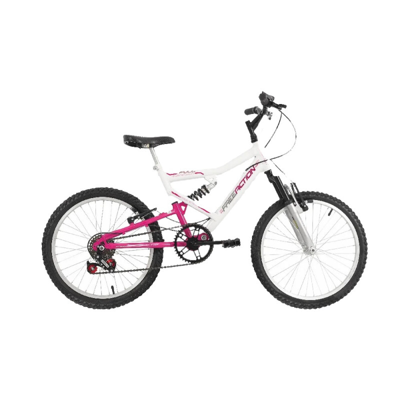 Bicicleta Free Action Aro 20 Full 6V Fem V-Brake + Casco Bicicleta Free Action Aro 20 Full 6V Fem V-Brake + Casco
