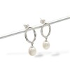 Caravanas Óvalo Perlas-Plata 925-Con Perla-CA3208 Conperla