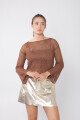 Top Reda Camel con Lurex