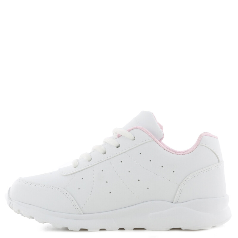 Championes Infantiles Boomerang BUZ acordonado Blanco - Rosado