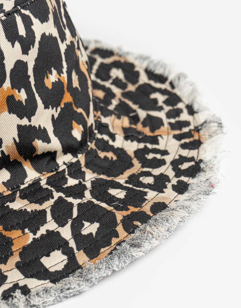 Sombreros Piluso Animal Print Desflecado - Combinacion Multicolor
