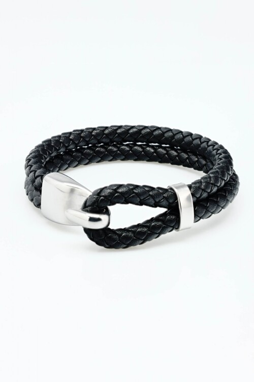 Pulsera cuero Negro