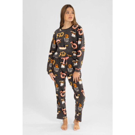 Pijama polar doggy Gris oscuro
