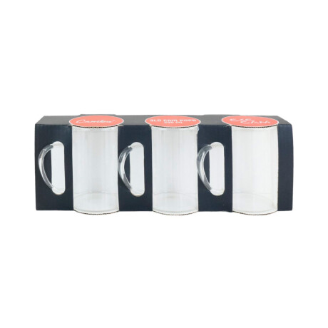 Set de 3 tazas de vidrio 200ml Set de 3 tazas de vidrio 200ml