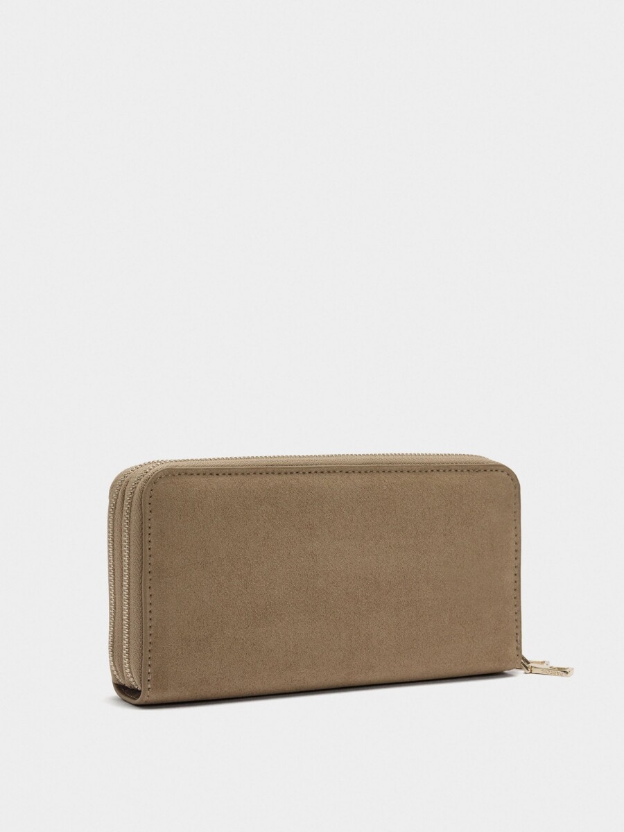 Cartera Efecto Piel L taupe
