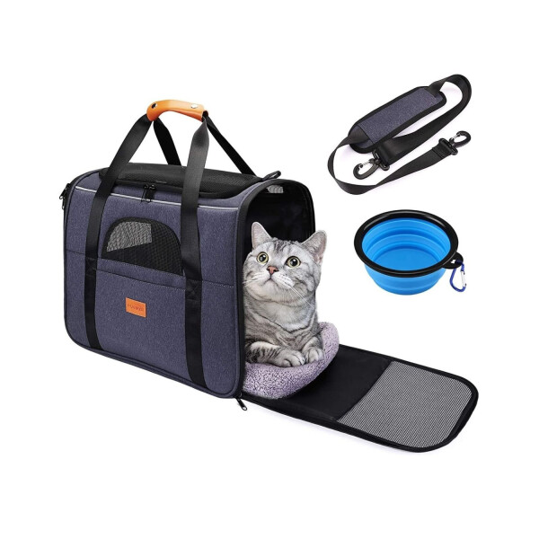 Bolso Transportador Plato Plegable Gato Perro Mascota 7 Kg Bolso Transportador Plato Plegable Gato Perro Mascota 7 Kg