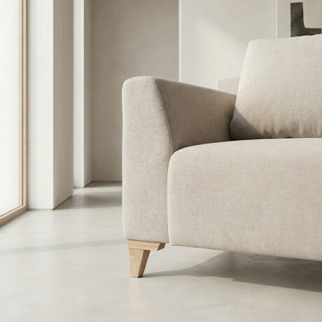 Sofá Gino - Microfibra - 3 cuerpos TC 1010 (Beige)